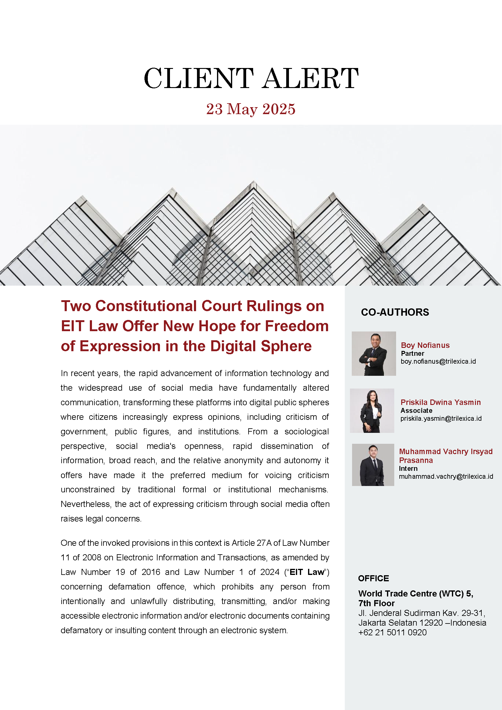 Client Alert - Two Constitutional Court Rulings (23 Mei 2025)_Page_1